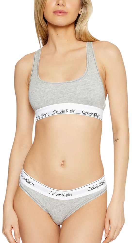 Calvin Klein Underwear Gray Cotton Bra Grijs