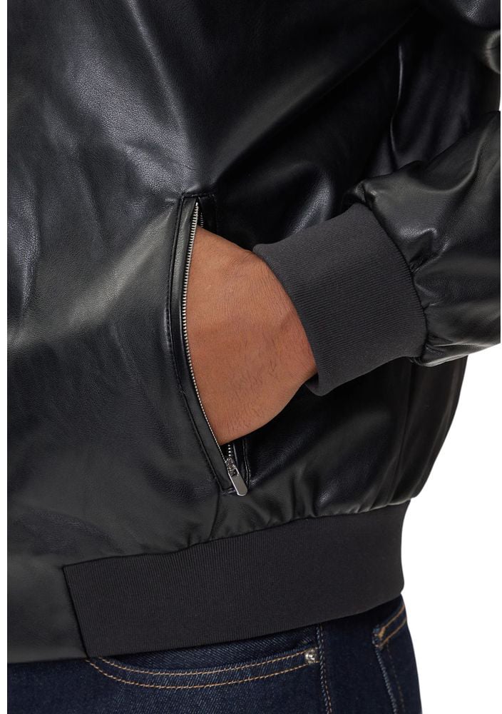 Calvin Klein Jeans Black Polyethylene Bomber Zwart