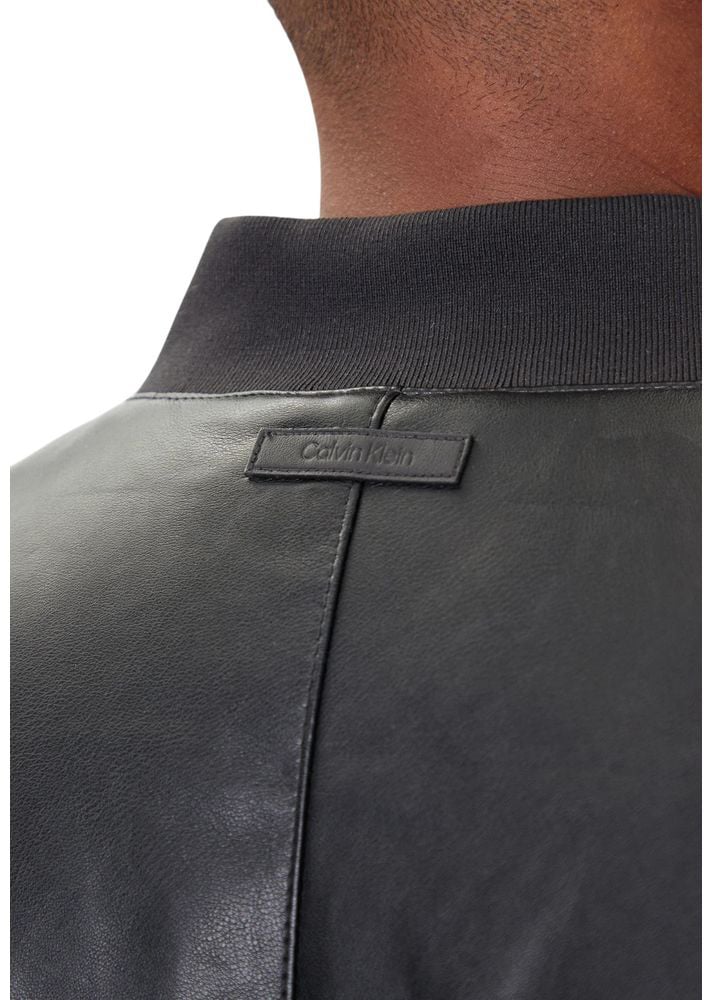 Calvin Klein Jeans Black Polyethylene Bomber Zwart
