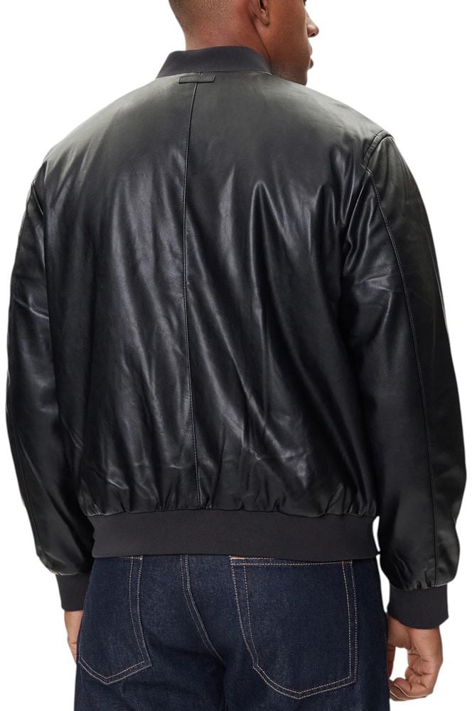 Calvin Klein Jeans Black Polyethylene Bomber Zwart