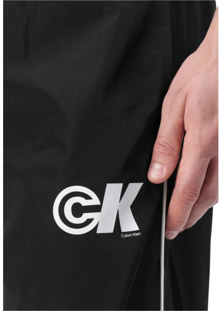 Calvin Klein Jeans Black Polyester Joggers (Workout Pants) Zwart