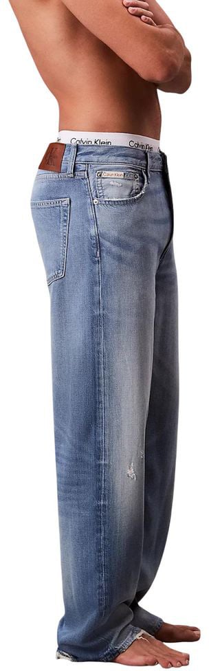 Calvin Klein Jeans Blue Lyocell Relaxed Fit Jeans Blauw