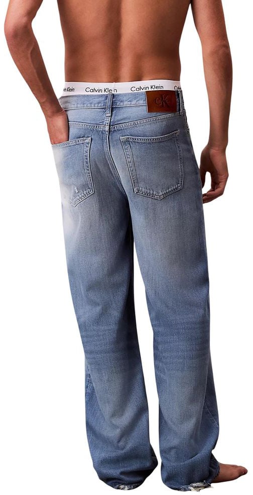 Calvin Klein Jeans Blue Lyocell Relaxed Fit Jeans Blauw