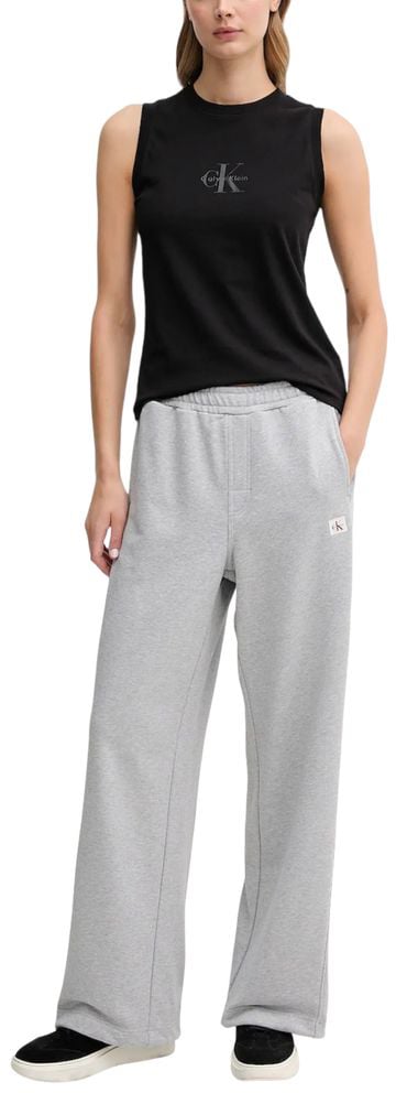 Calvin Klein Jeans Gray Cotton Joggers (Workout Pants) Grijs