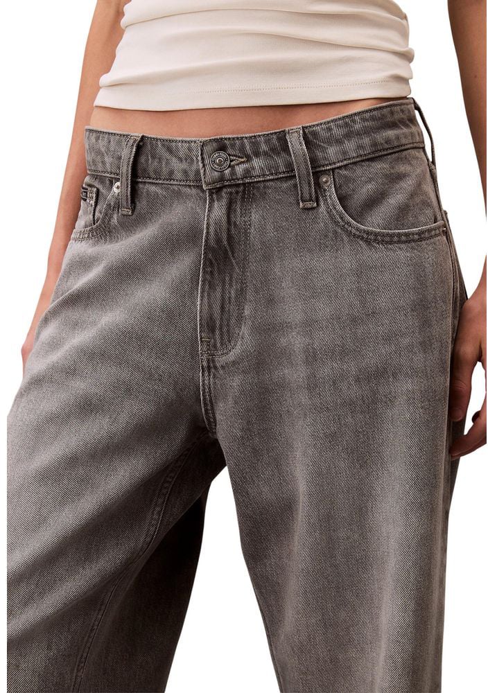 Calvin Klein Jeans Gray Cotton Boyfriend Jeans Grijs