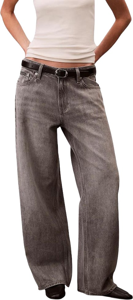 Calvin Klein Jeans Gray Cotton Boyfriend Jeans Grijs