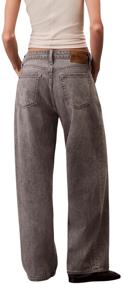 Calvin Klein Jeans Gray Cotton Boyfriend Jeans Grijs