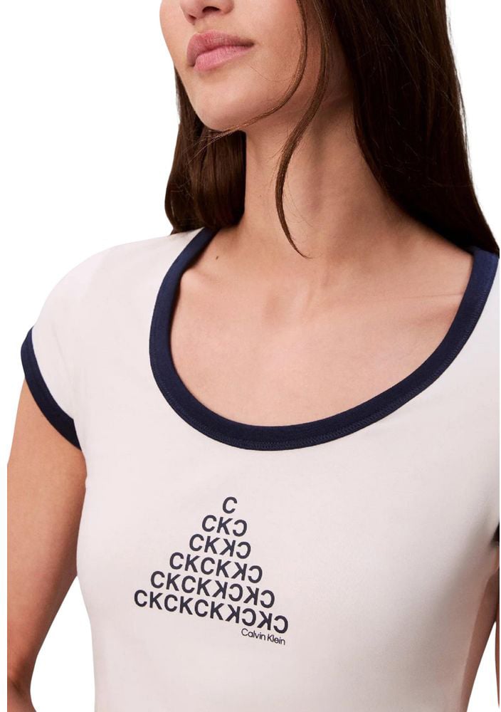 Calvin Klein Jeans White Cotton Tank Tops Wit