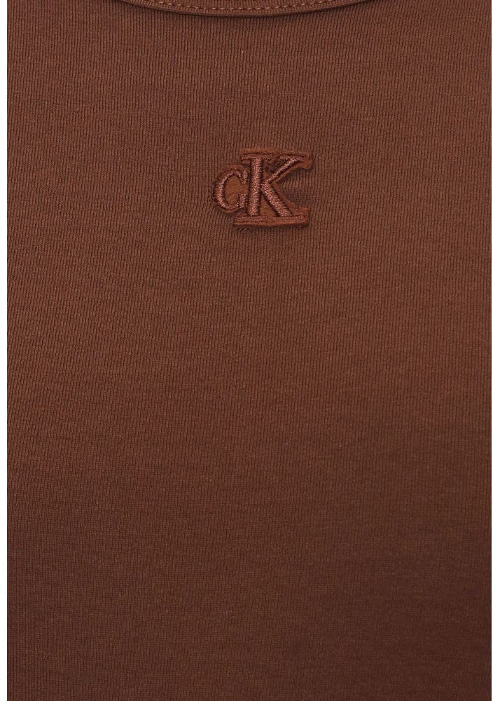 Calvin Klein Jeans Brown Cotton Long Dress Bruin