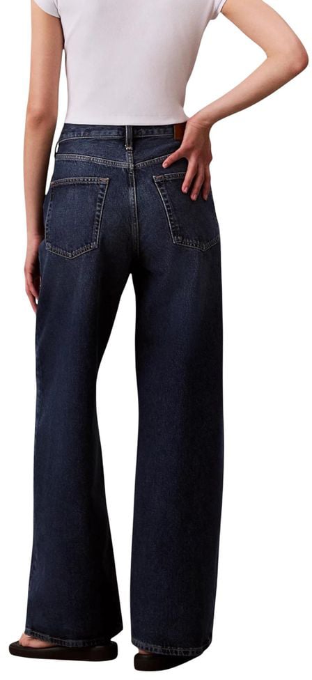 Calvin Klein Jeans Blue Recycled Cotton Bootcut Jeans Blauw