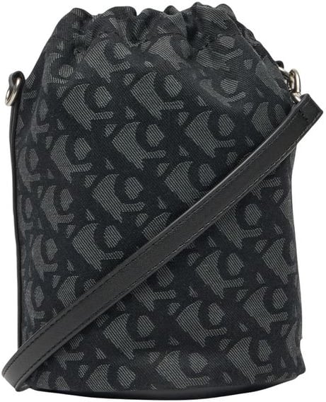 Calvin Klein Black Recycled Polyester Handbag Zwart