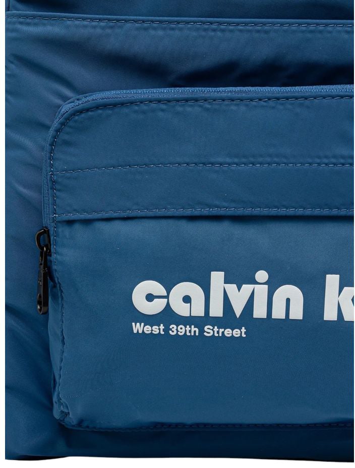 Calvin Klein Blue Recycled Polyester Backpack Blauw