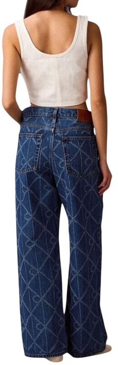 Calvin Klein Jeans Blue Cotton Boyfriend Jeans Blauw