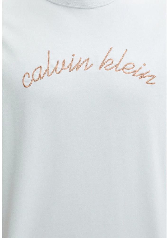 Calvin Klein Jeans Blue Cotton T-Shirt Blauw