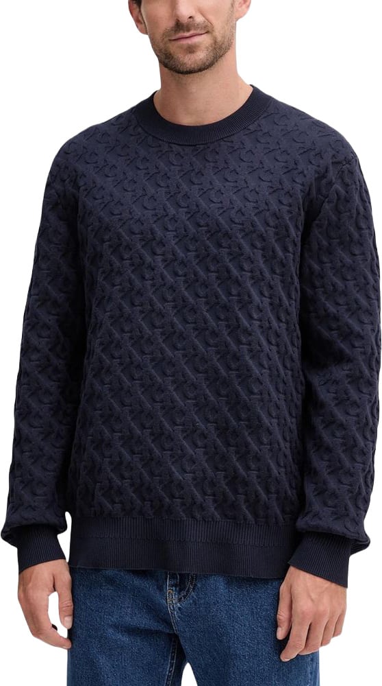 Calvin Klein Jeans Blue Cotton Sweatshirt Blauw