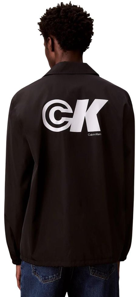 Calvin Klein Jeans Black Polyester Shell Jacket Zwart
