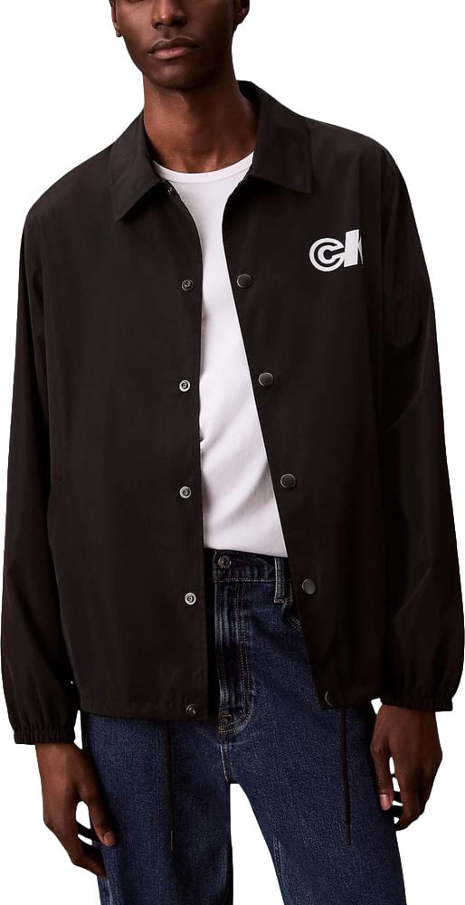 Calvin Klein Jeans Black Polyester Shell Jacket Zwart