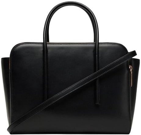 Calvin Klein Calvin Klein Black Leather Handbag Zwart