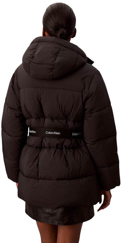Calvin Klein Jeans Black Polyamide Coat Zwart