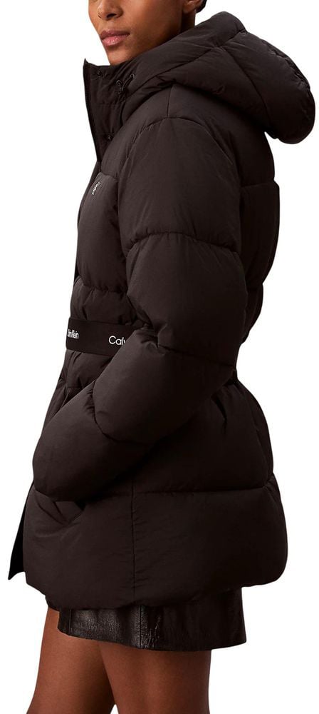Calvin Klein Jeans Black Polyamide Coat Zwart