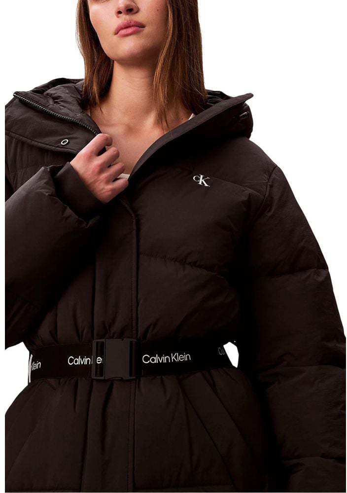 Calvin Klein Jeans Black Polyamide Coat Zwart