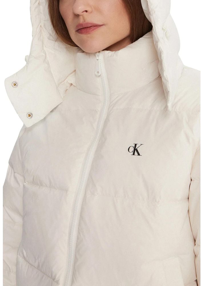 Calvin Klein Jeans Cream Polyamide Coat Beige
