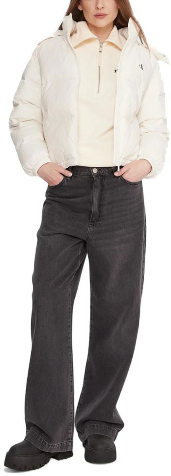 Calvin Klein Jeans Cream Polyamide Coat Beige
