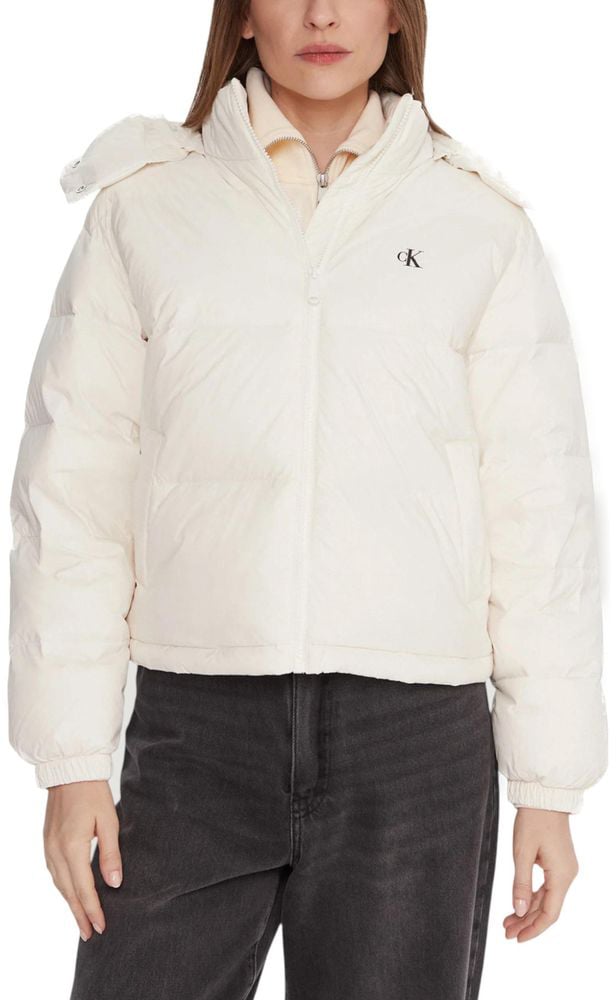 Calvin Klein Jeans Cream Polyamide Coat Beige