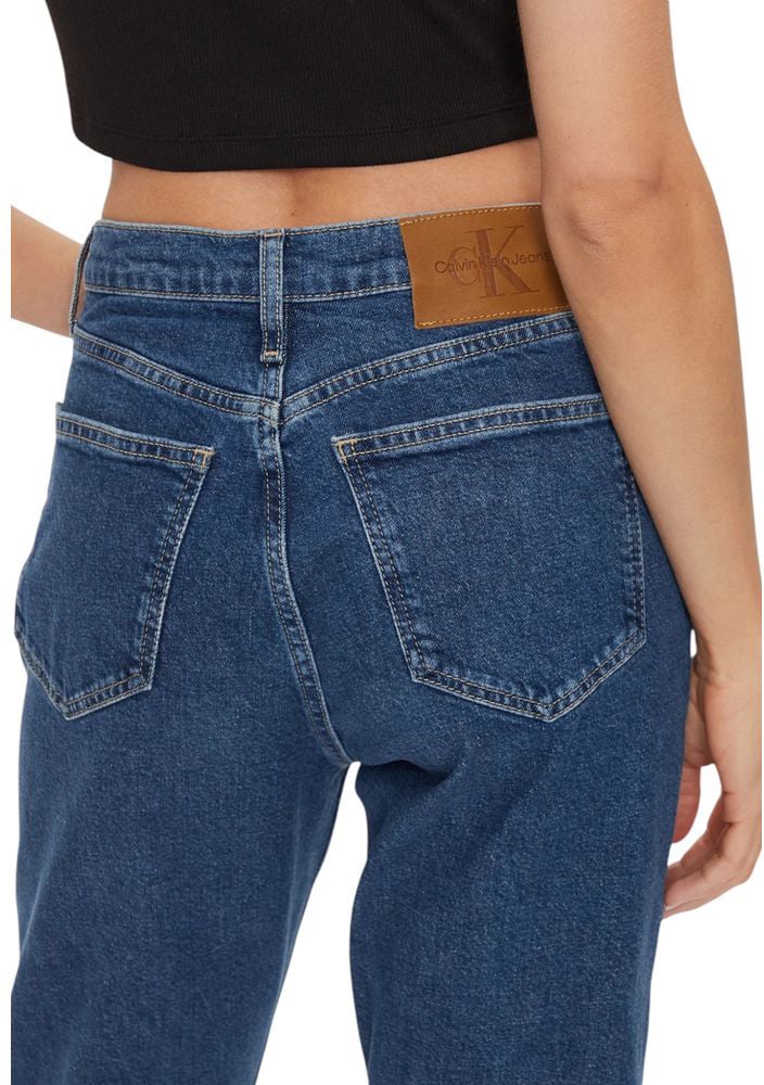 Calvin Klein Jeans Blue Cotton Skinny Jeans Blauw