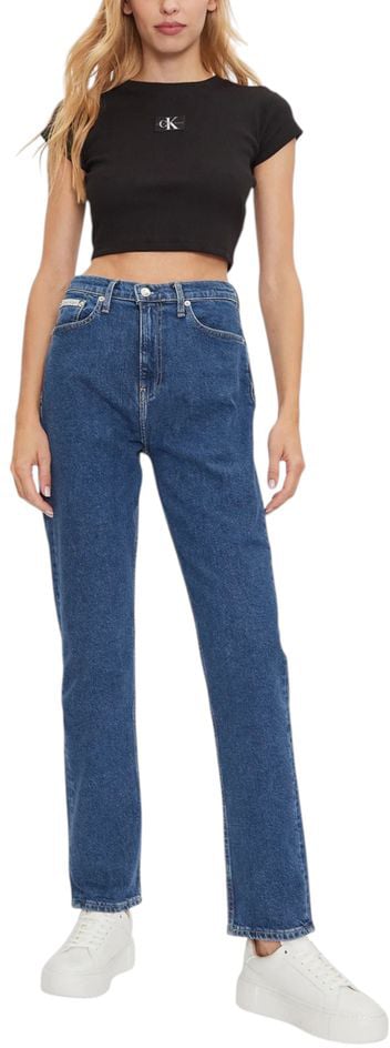 Calvin Klein Jeans Blue Cotton Skinny Jeans Blauw