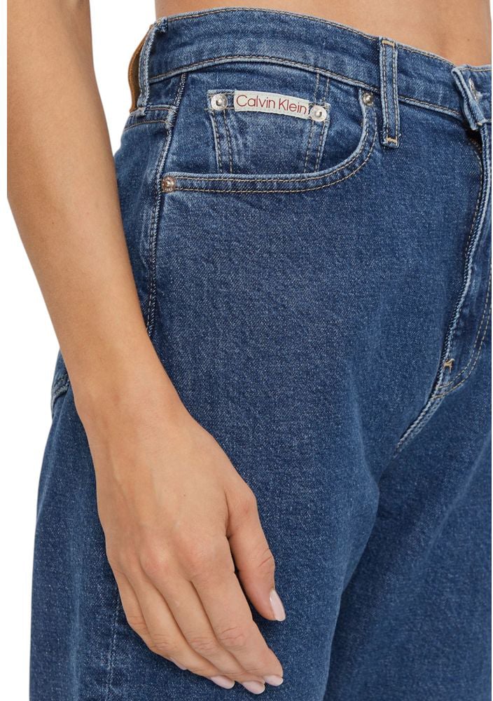 Calvin Klein Jeans Blue Cotton Skinny Jeans Blauw