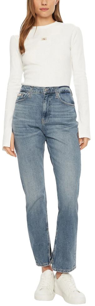 Calvin Klein Jeans Blue Cotton Skinny Jeans Blauw