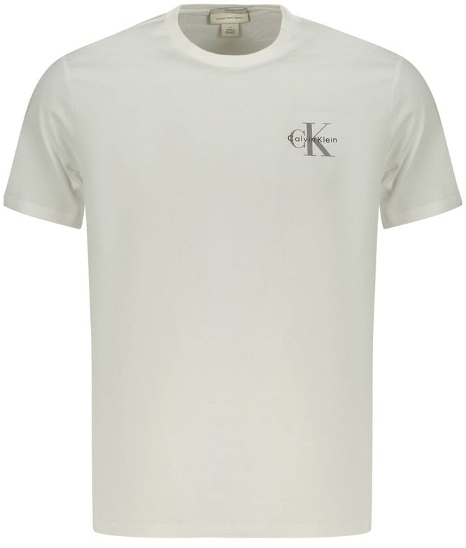 Calvin Klein White Cotton Men T-Shirt Wit