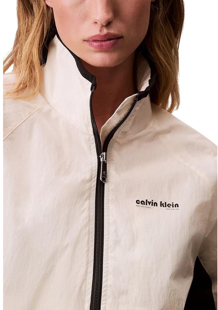 Calvin Klein Jeans White Polypropylene Shell Jacket Wit