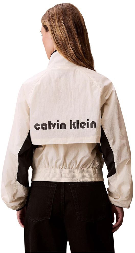 Calvin Klein Jeans White Polypropylene Shell Jacket Wit