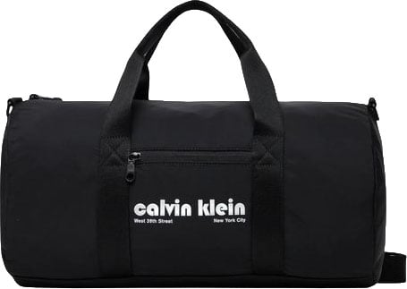 Calvin Klein Black Recycled Polyester Duffel Bag Zwart
