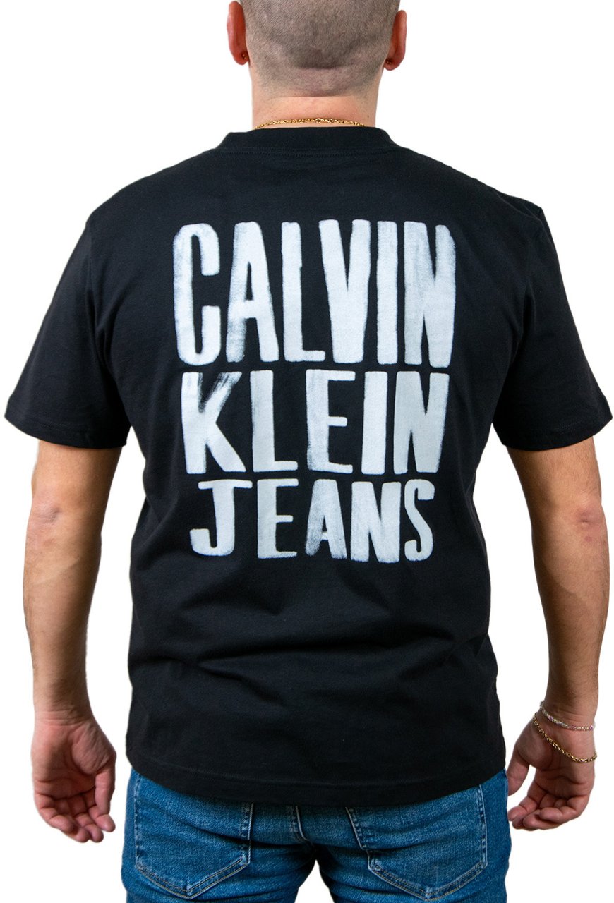 Calvin Klein Jeans Painted Calvin Klein Jeans Tee Zwart