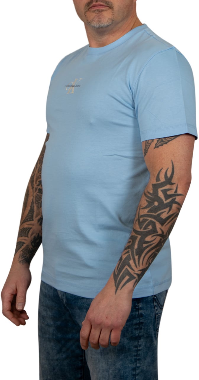 Calvin Klein Jeans Monologo Tee Blauw