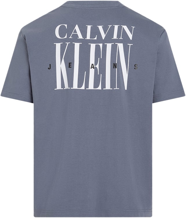 Calvin Klein Calvin Klein Jeans Serif Font Graphic Tee Blauw