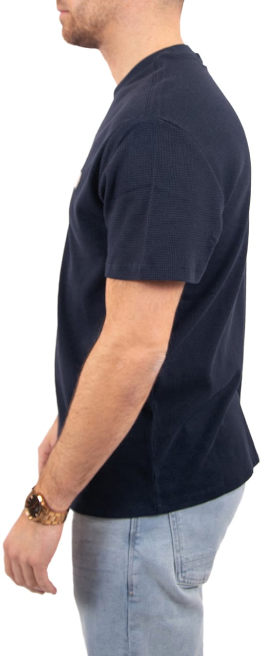 Calvin Klein Calvin Klein Jeans SS Waffle Badge Crewneck Tee Blauw