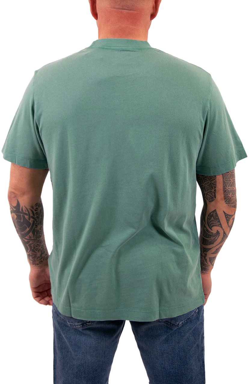 Calvin Klein Jeans SS 20S Acid Wash Graphic Crewneck Groen
