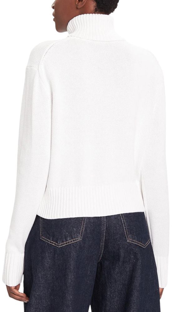 Calvin Klein Jeans White Cotton Turtleneck Wit