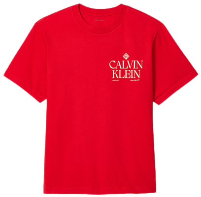 Calvin Klein Calvin Klein Jeans Calvin Roses Graphic Tee Rood