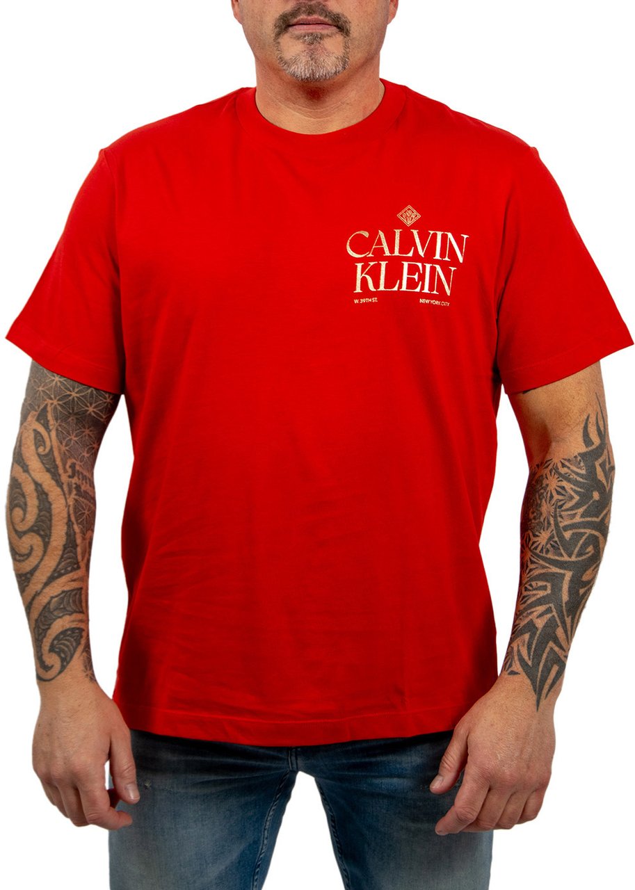 Calvin Klein Calvin Klein Jeans Calvin Roses Graphic Tee Rood