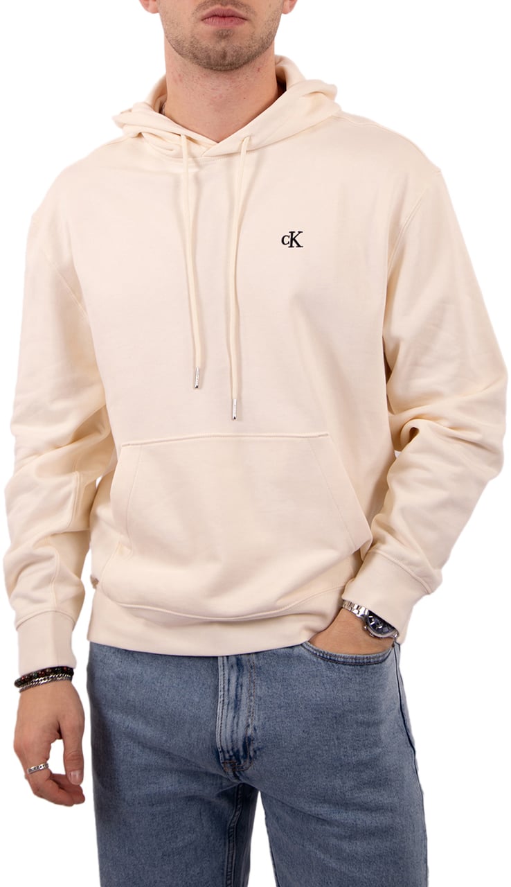 Calvin Klein Jeans LS EU 350Terry Monogram Hoodie Beige