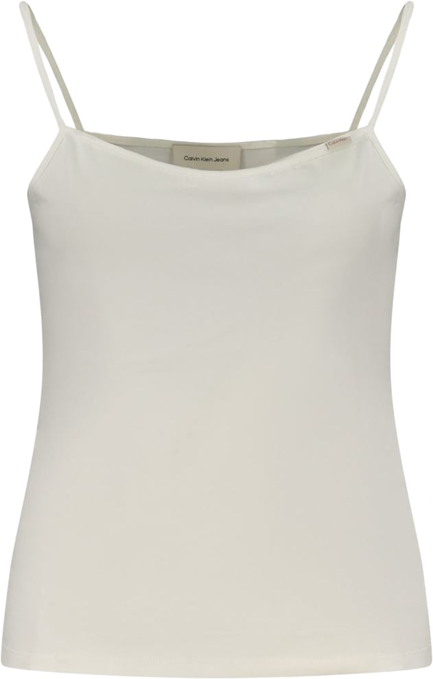 Calvin Klein White Cotton Womens Tank Wit