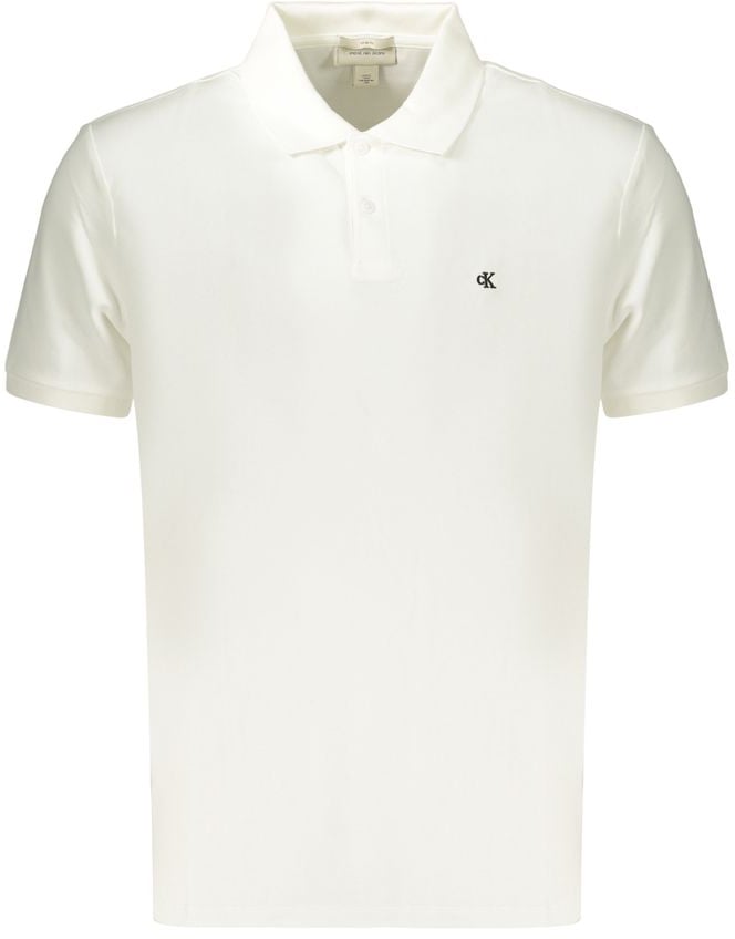 Calvin Klein White Cotton Men's Polo Shirt Wit