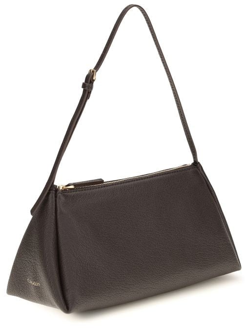 Calvin Klein Brown Calf Leather Bos Taurus Handbag Bruin
