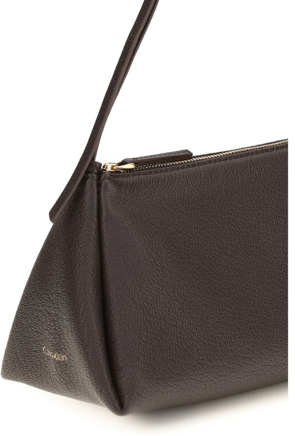 Calvin Klein Brown Calf Leather Bos Taurus Handbag Bruin