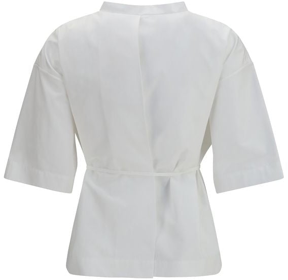 Calvin Klein White Cotton Shortsleeve Shirt Wit